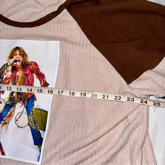 Steven‎ Tyler Top Blousy Big Long Sleeve Shirt Upcycled BOHO Rock Hippie Ladies - Picture 8 of 10